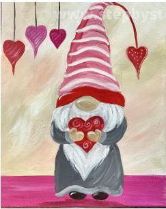 Image for event: All Ages Painting- Valentine Gnome